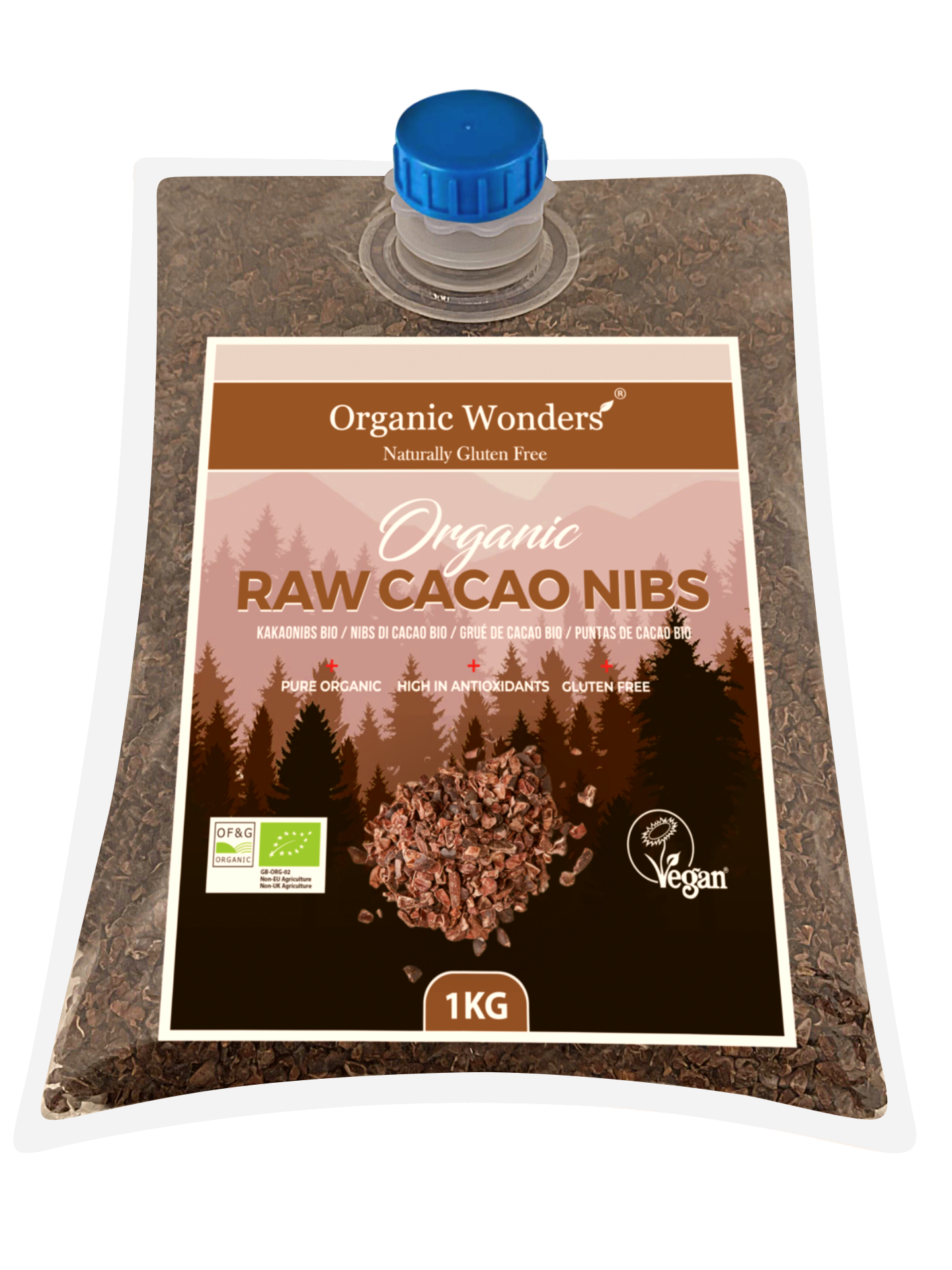 Organic Cacao Nibs 1kg | Organic Wonders UK