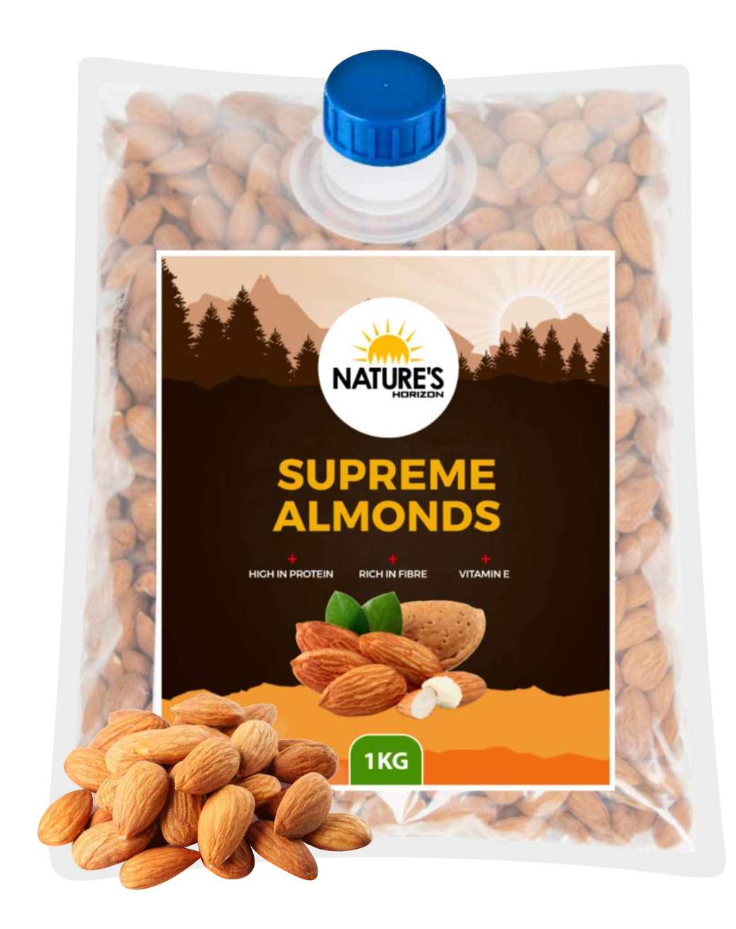 Californian Whole Almonds 1kg | Organic Wonders UK