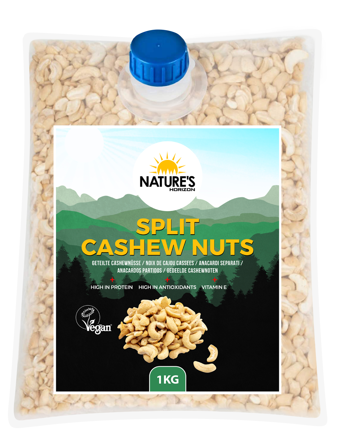 Split Cashew Nuts 1kg | Organic Wonders UK