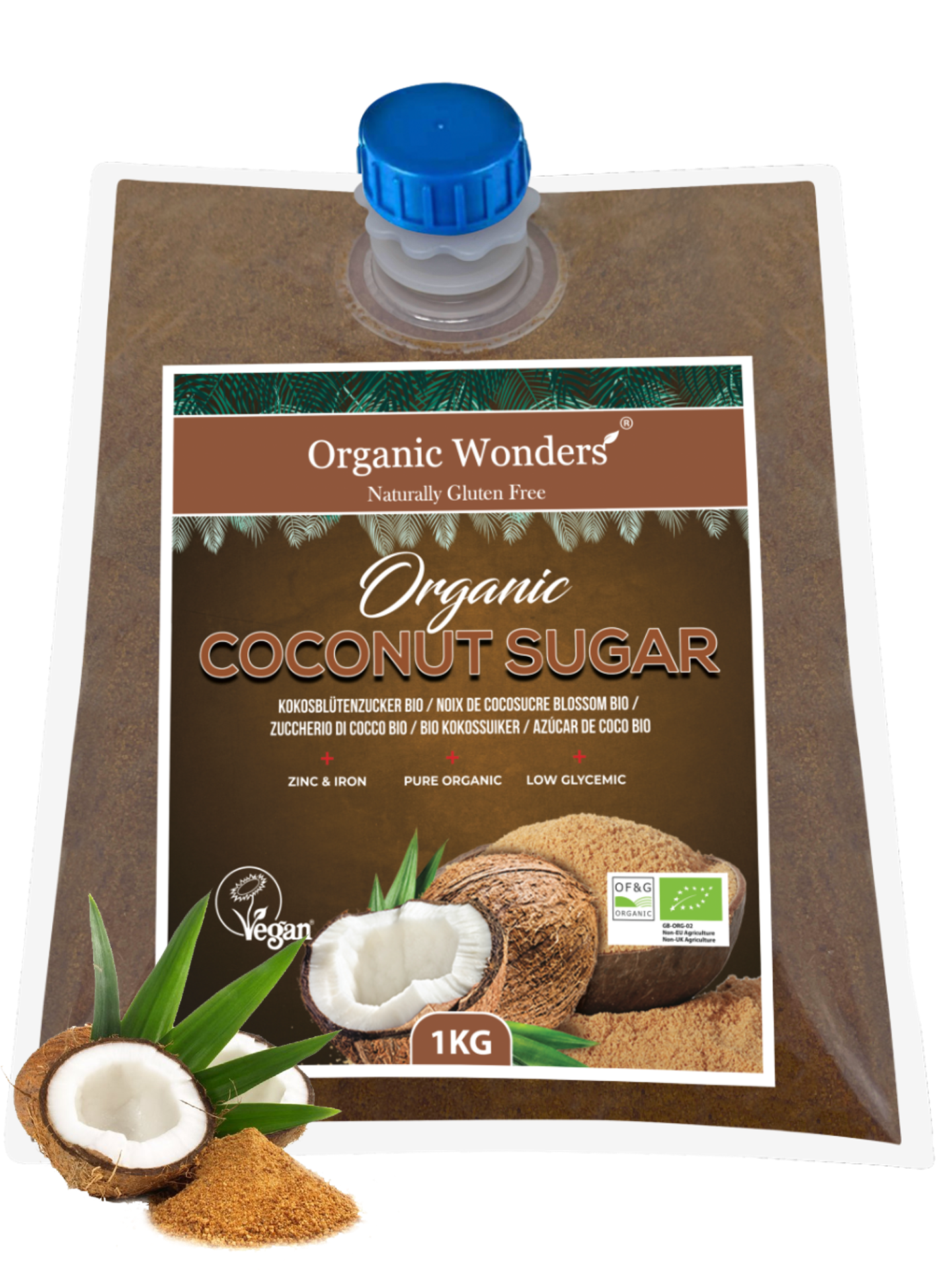 Organic Coconut Sugar 1kg | Organic Wonders UK