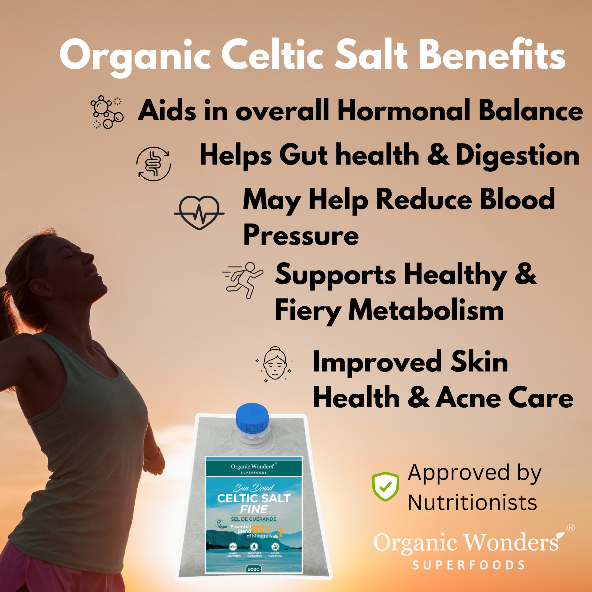 Celtic Salt FINE (500g) | MAGNESIUM RICH | UNREFINED | Rich in 82+ Essential Minerals | Sun Dried | Hand-Harvested in France