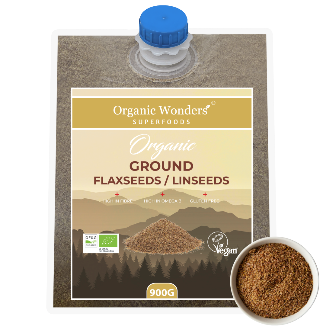 Organic Ground Flaxseeds – Nutrient-Rich Superfood 900g