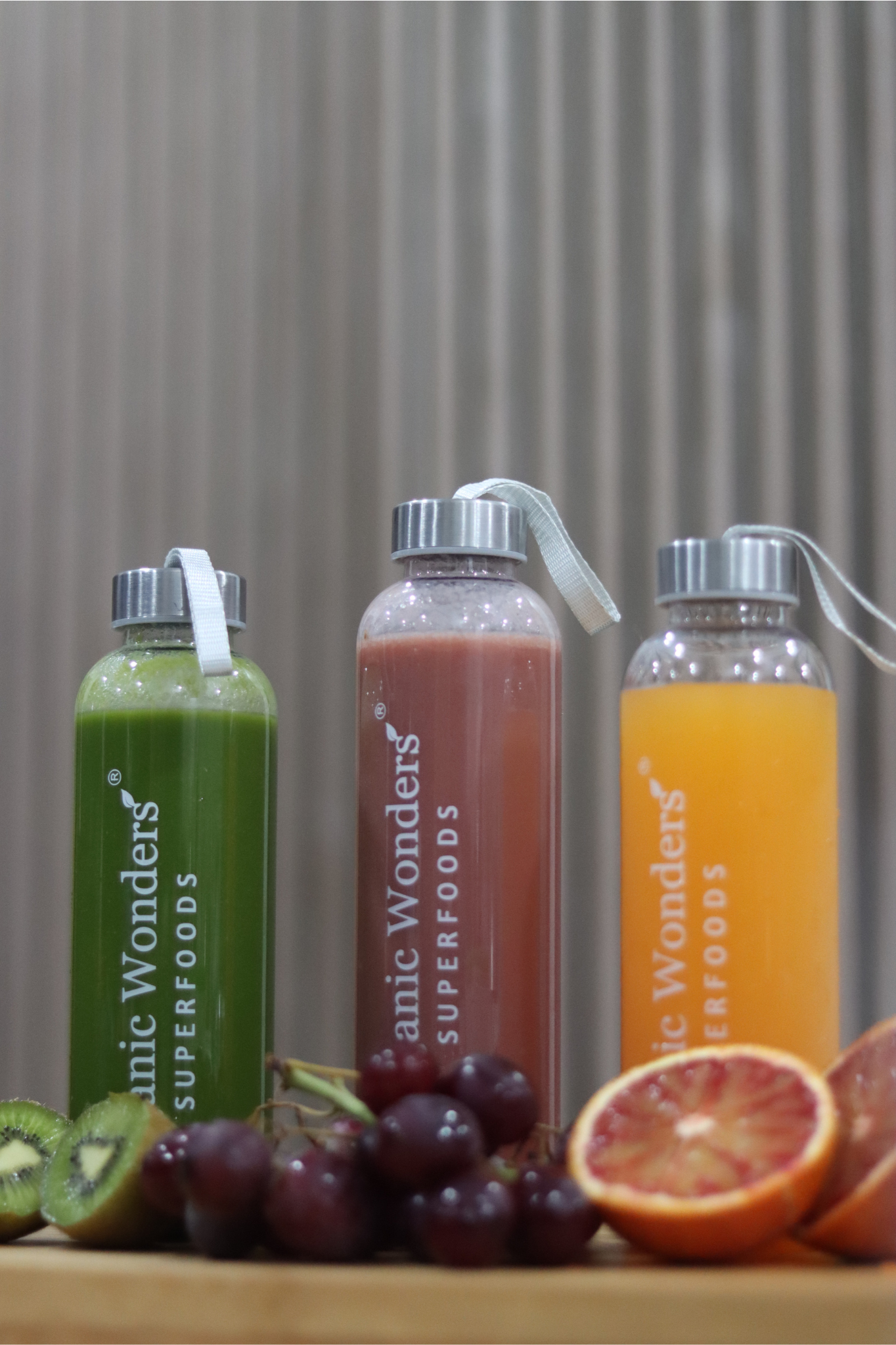 Superfood Bottle 450ml | Juice | Smoothies | Milkshakes | Water - Silver Handle