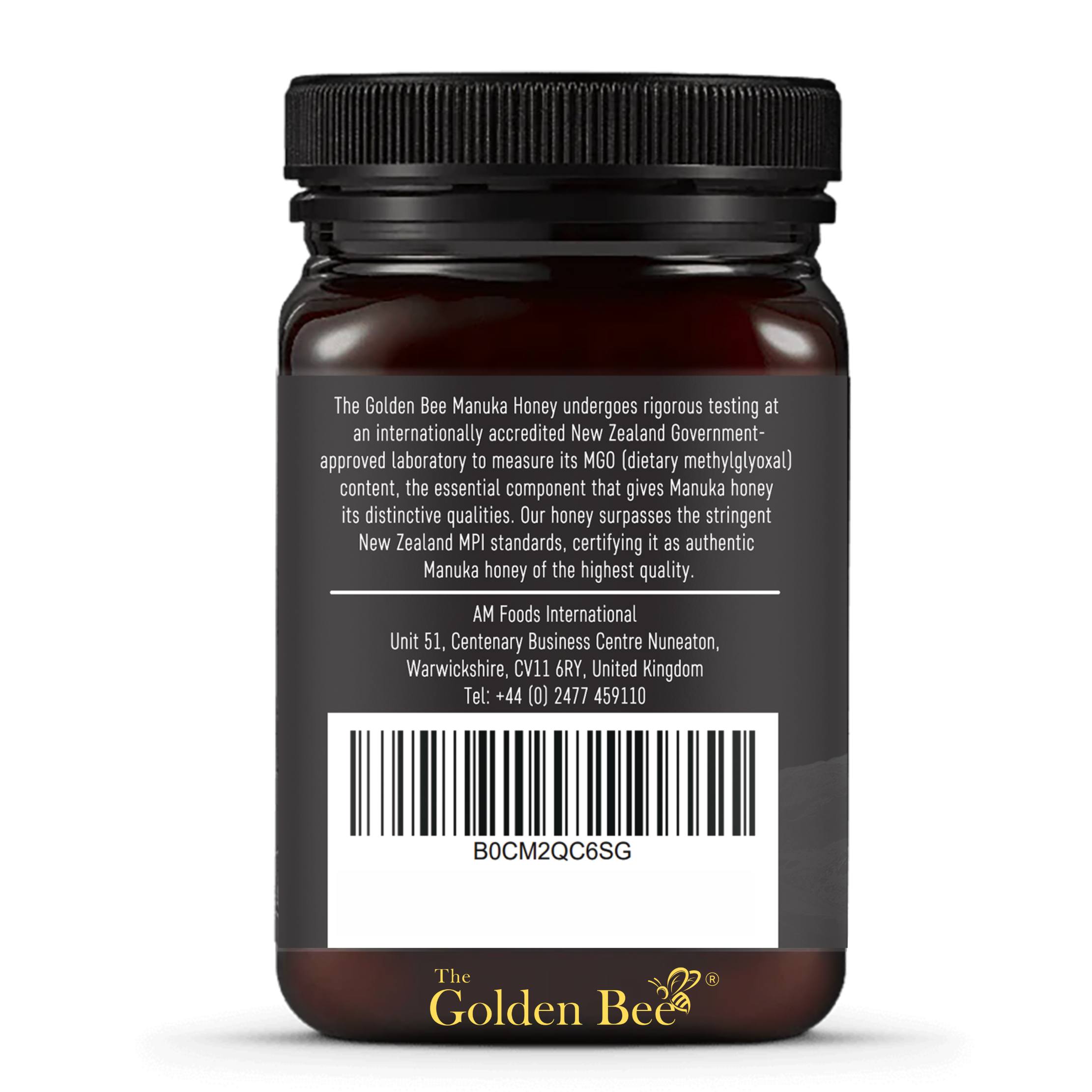 Powerhouse Manuka Honey 100% 525+  MGO Certified Approved | Antimircobial for Wound and Skin Healing | Dark, Rich & Creamy | Sealed & Bottled In New Zealand (250g) by The Golden Bee®