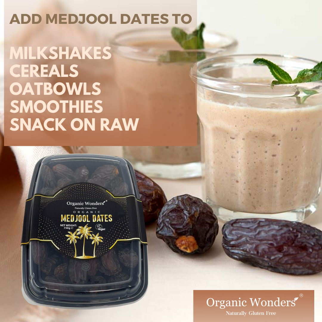 Organic Jumbo Medjool Dates (750g) | Jordanian Origin | Pure, Juicy & Delicious | Superfood | Gluten-Free by Organic Wonders®