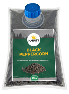 Whole Black Peppercorn 500g | Organic Wonders UK