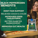 Whole Black Peppercorn 500g | Organic Wonders UK