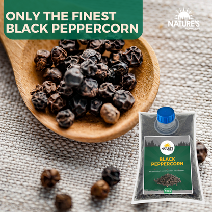 Whole Black Peppercorn 500g | Organic Wonders UK