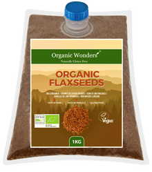 Organic Flaxseeds / Linseeds 1kg | Organic Wonders UK