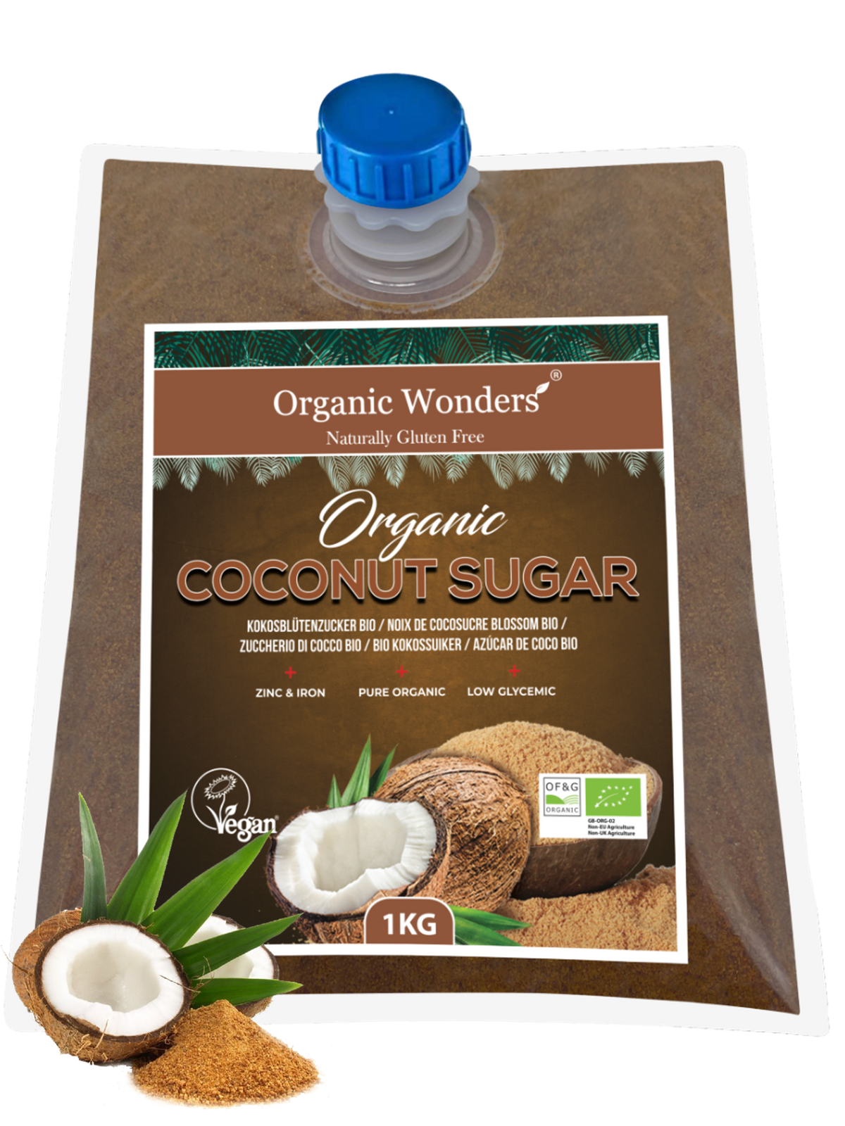 Organic Coconut Sugar 1kg | Organic Wonders UK