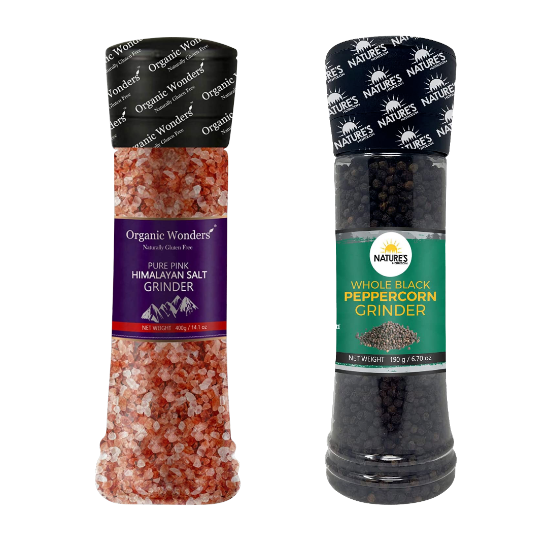 Salt & Pepper Grinder Bundle | Organic Wonders UK